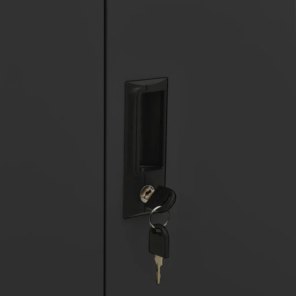 Armadio Ufficio con Fioriera Antracite 90x40x125 cm in Acciaio 3095271