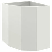 Fioriere | Cassetta per fiori | Vaso d'angolo Bianco 45 x 45 x 50 cm Acciaio