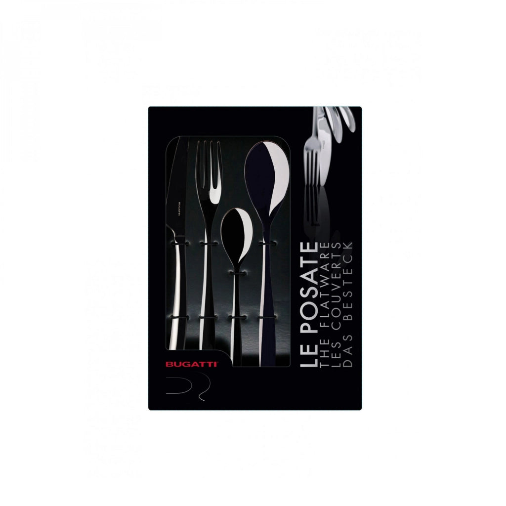 RIVIERA BLACK DIAMOND, Posate Set 24 Pz, Scatola Window, Casa