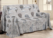Telo Arredo Multiuso Linea Pensieri Delicati In Cotone Disegno Volare Beige - Matrimoniale - Beige