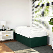Giroletto senza Materasso Verde Scuro 90x200 cm in Velluto