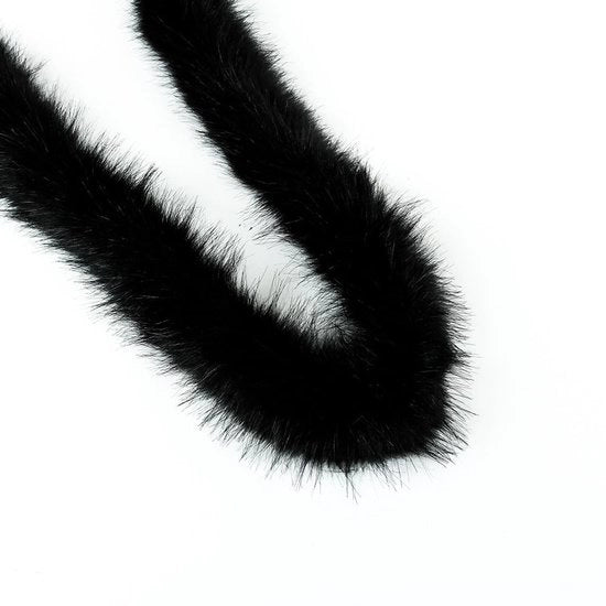 Fascia di Piume Fluffy Nera 5m - Ideale per Feste, Matrimoni e Accessori di Costume