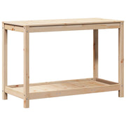 Tavolo Invaso con Ripiano 108x50x75 cm Legno Massello di Pino CFW4408584
