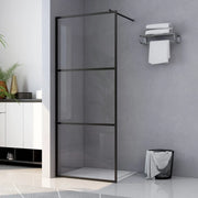 Parete Doccia Walk-in in Vetro Trasparente ESG Nera 90x195 cm cod mxl 46233