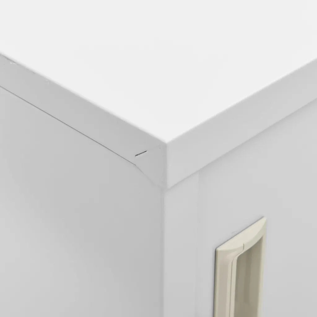 Armadietti con Chiave 2 pz Grigio Chiaro 90x45x92,5 cm Acciaio 3095239