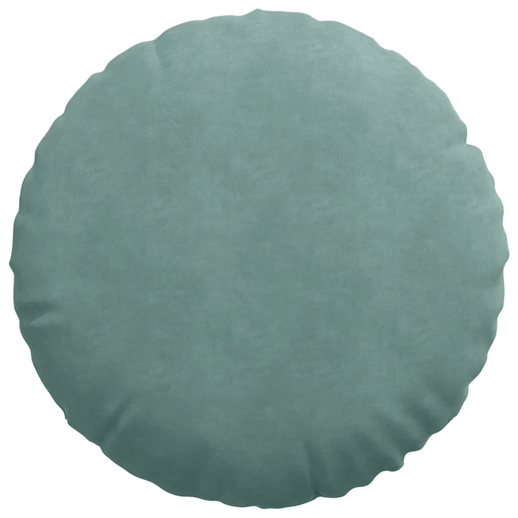 Cuscini per Seduta 2 pcs Verde Mare Ø60 x 21 cm Velluto