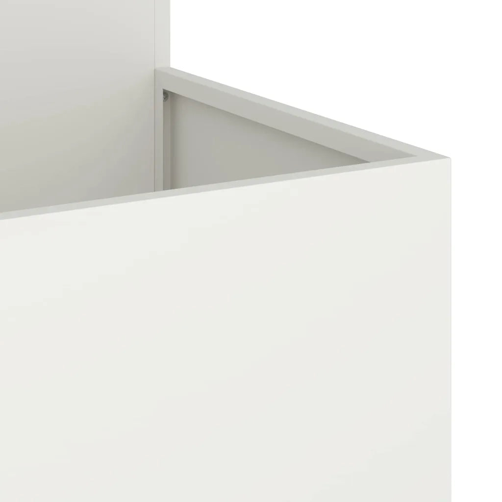 Fioriere | Cassetta per fiori | Vaso da giardino Bianco 100 x 100 x 60 cm Acciaio