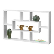 Scaffale da Parete Qinngua con 7 Scomparti Portaoggetti 77x10x48 cm Bianco [en.casa]