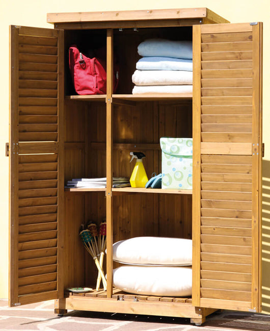 Mobiletto da Giardino Porta Utensili  87x45x160 cm in Legno