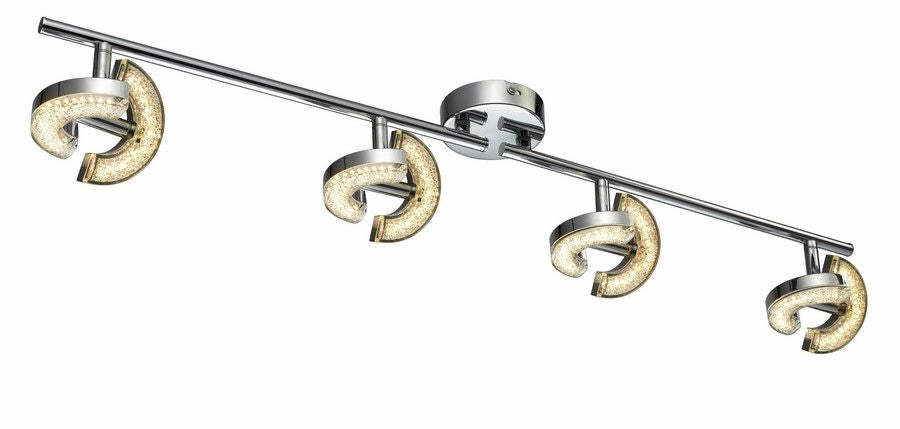 Plafoniera Reality Semic LED 8 luci barra regolabile cromata