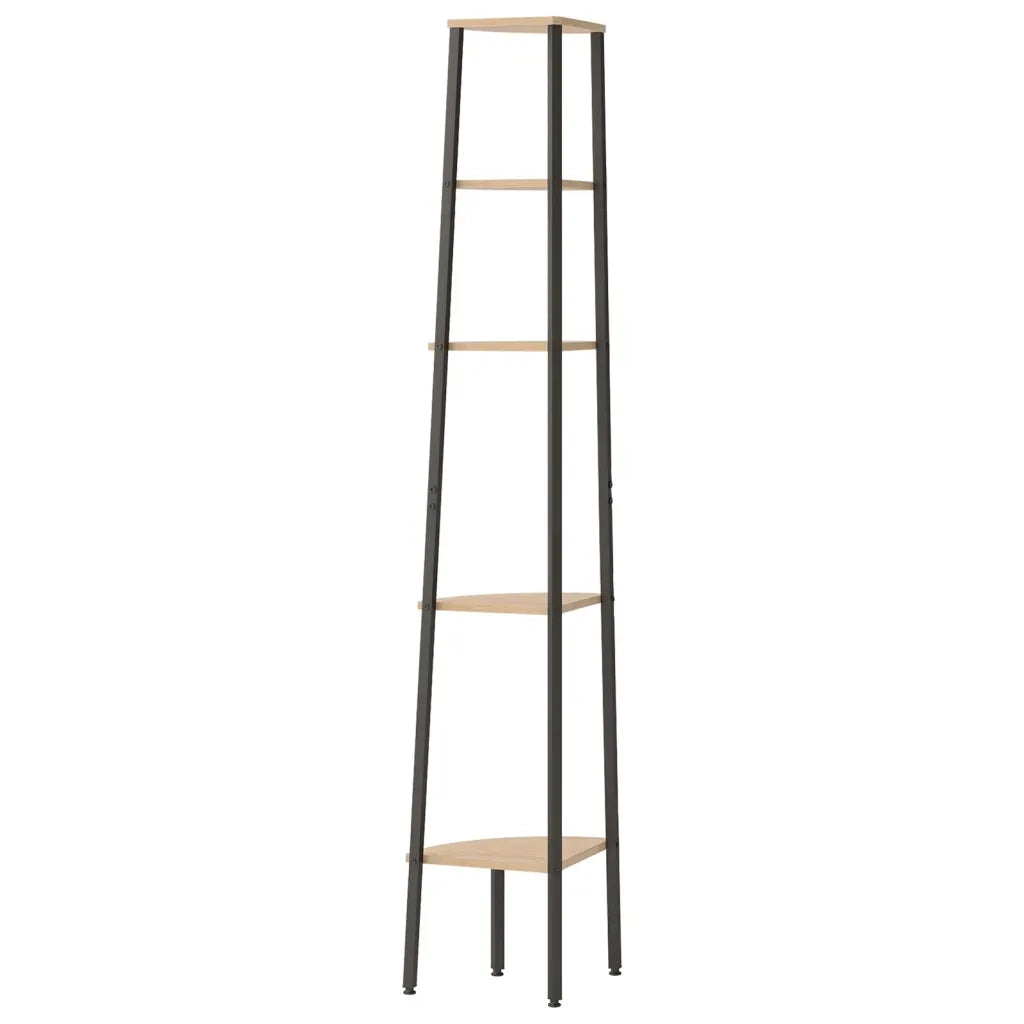 Scaffale Angolare 5 Livelli Marrone Chiaro Nero 45,5x31,5x180cm CFW6603937