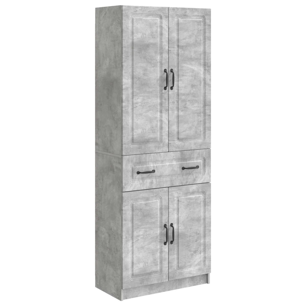 Set di armadi 2 pcs Grigio Cemento Legno ingegnerizzato