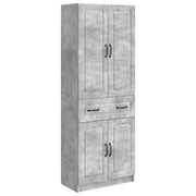 Set di armadi 2 pcs Grigio Cemento Legno ingegnerizzato