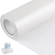 Papier per imballo Premium, rotolo 43cm x 12m, matto metallic off-white per compleanni, matrimoni, feste di nascita e festività per madri.