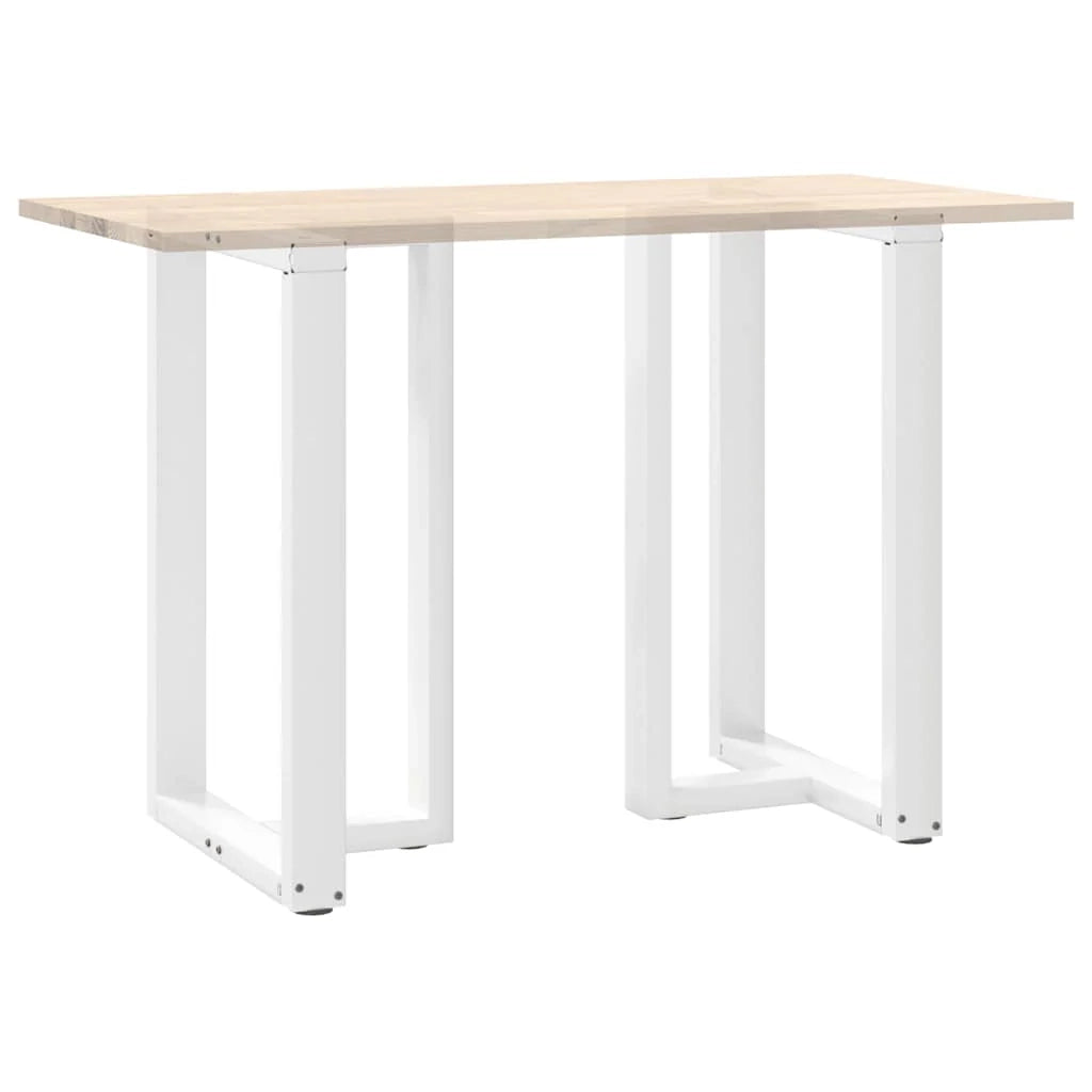 Set di 2 gambe regolabili per tavolo da bar a forma di T 60 x 35 x 90 cm design moderno acciaio bianco 02_0057346