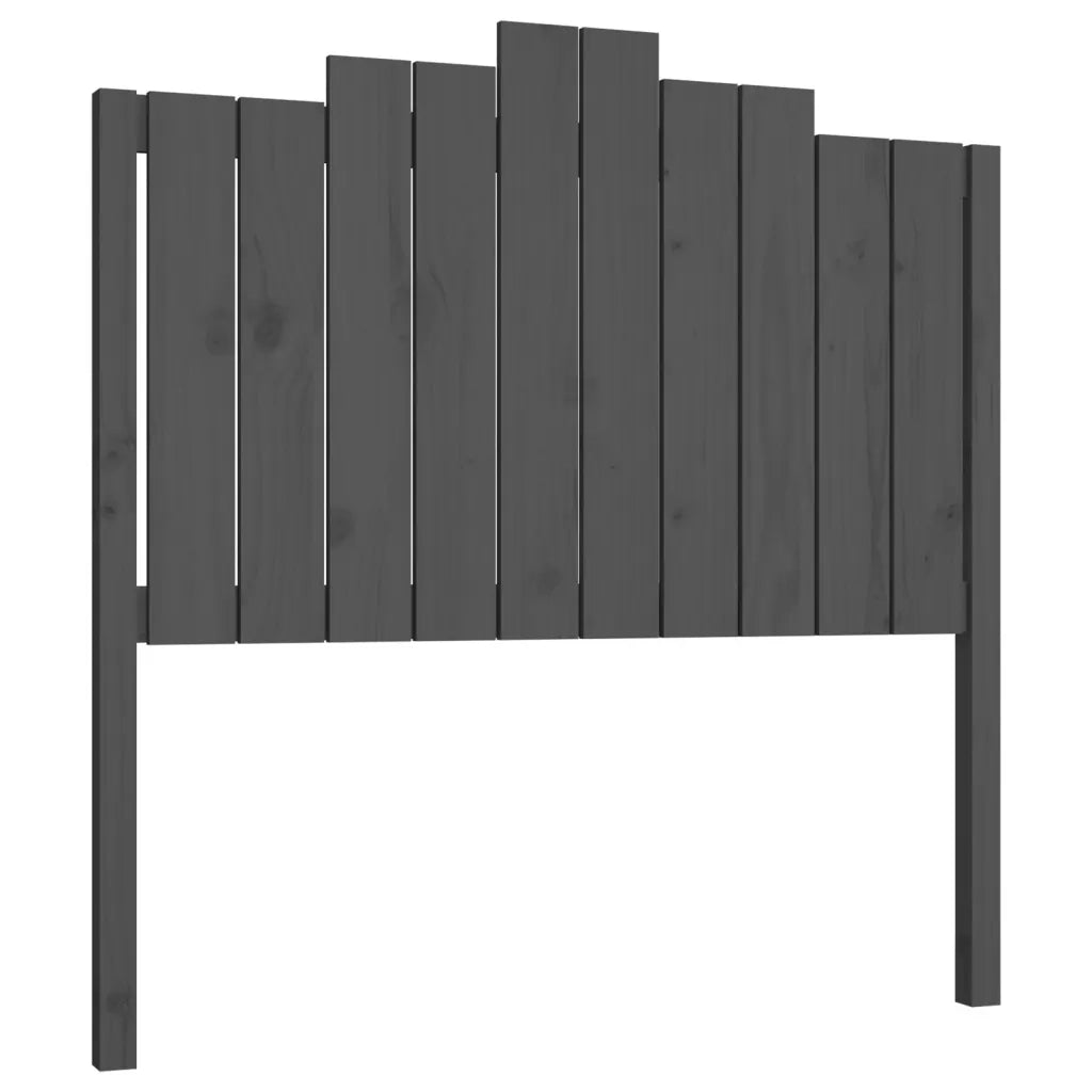 Testiera per Letto Grigia 106x4x110cm in Legno Massello di Pino