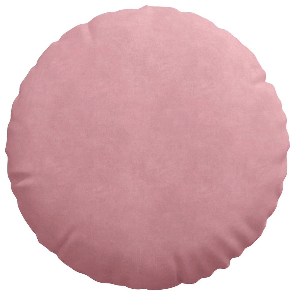 Cuscini per Seduta 2 pcs Rosa Ø50 x 19 cm Velluto