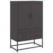 Buffet credenza cassettiera mobiletto mobile contenitore organizer cucina soggiorno salotto alto 68 x 39 x 111,5 cm acciaio nero 02_0034963