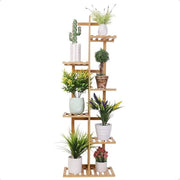 Pannelli di legno per piante - supporto per fiori con più livelli - 7 pannelli di piante - supporto per fiori per balcone ristorante caffè - decorazione - 40 x 20 x 122 cm