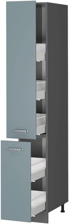 Armadio da farmacia R-Line, Grigio-blu, 30 cm, per la libera combinazione all'interno di sistemi cucina modulari