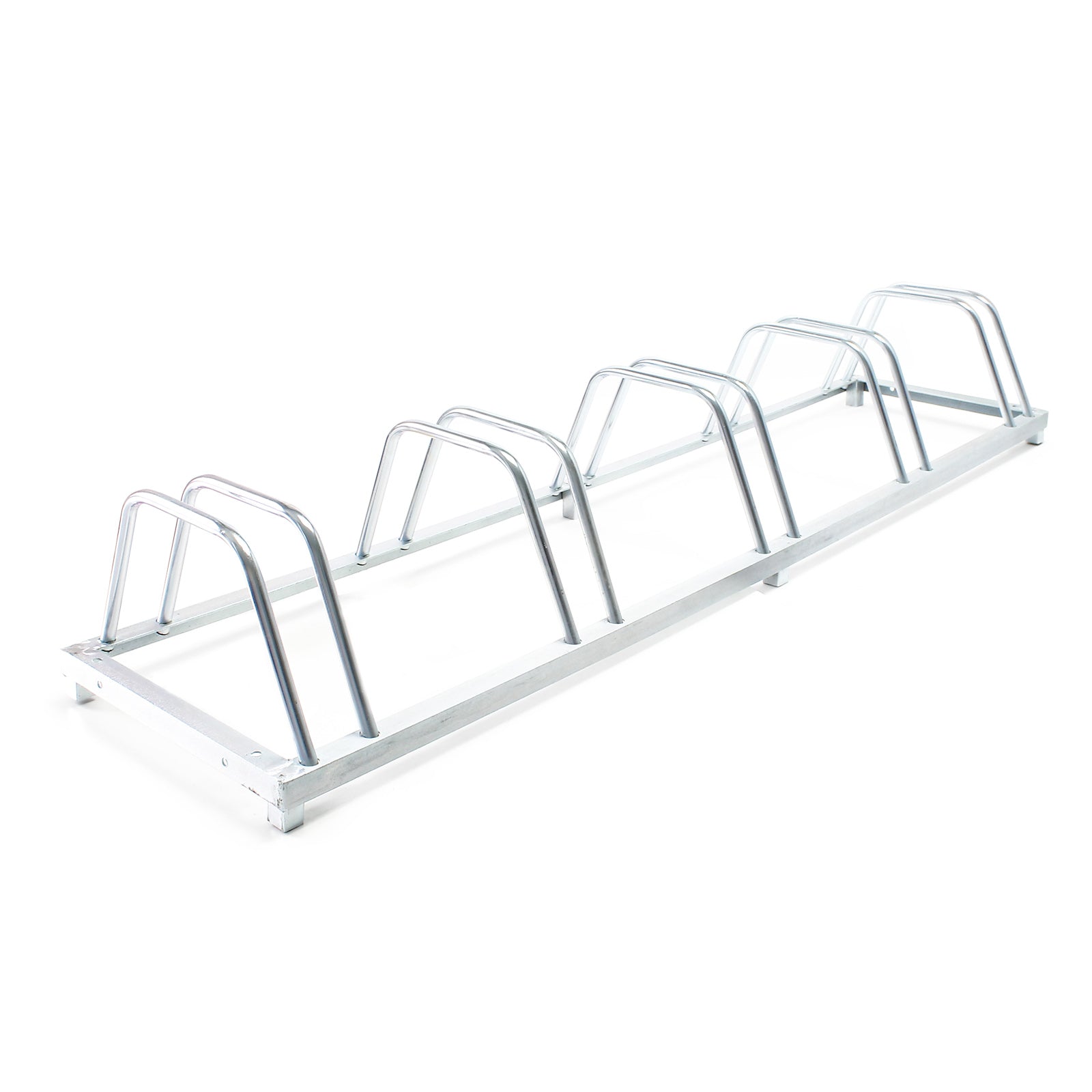 Rastrelliera per 5 biciclette 158x39,5x22,5 cm acciaio zincato Porta bici