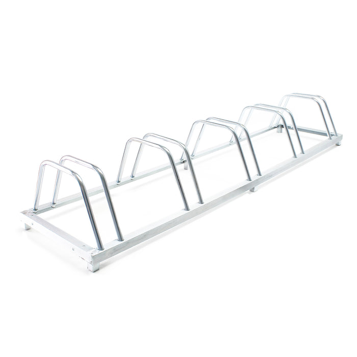 Rastrelliera per 5 biciclette 158x39,5x22,5 cm acciaio zincato Porta bici