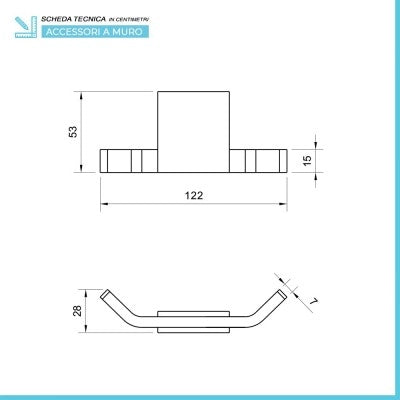 Set accessori a muro 6 pezzi in acciaio cromato e viti incluse Futura