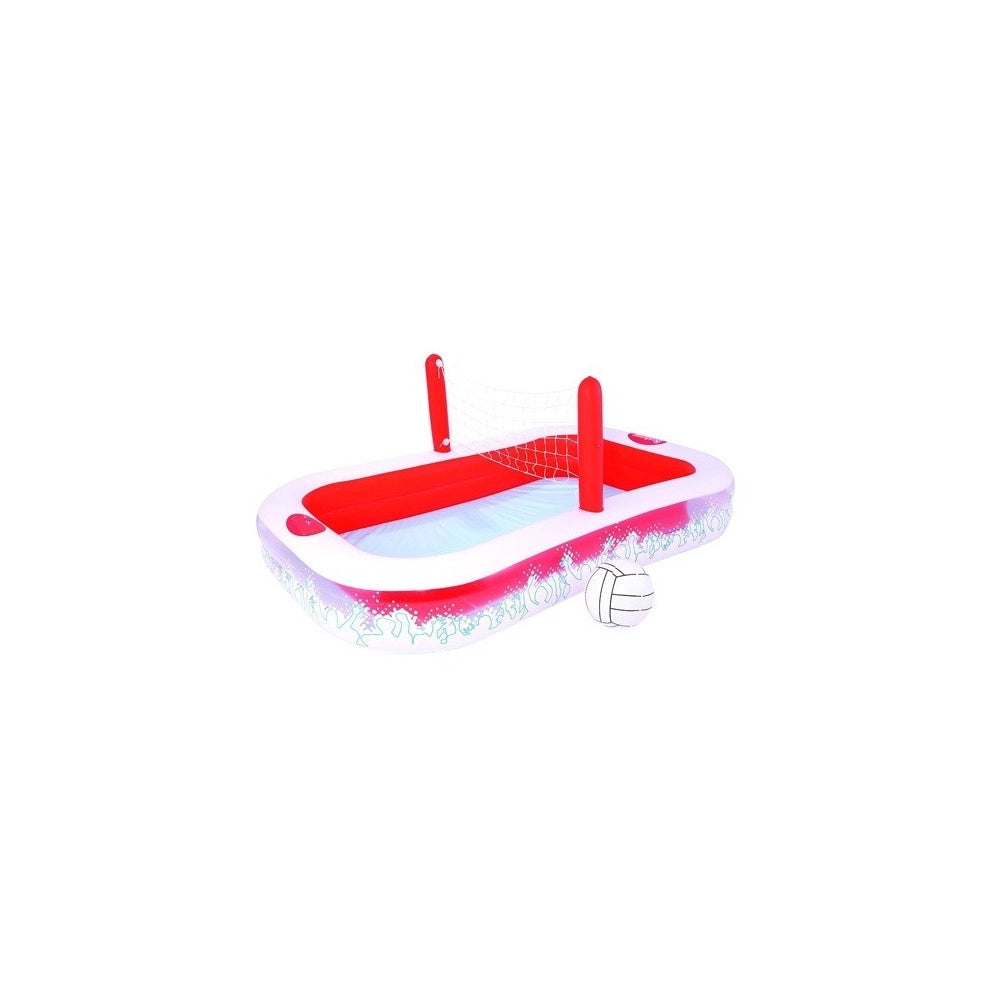 Trade Shop - Piscina Gonfiabile Con Rete Gioco Pallavolo E Pallone 254 X 168 X 97 Cm -