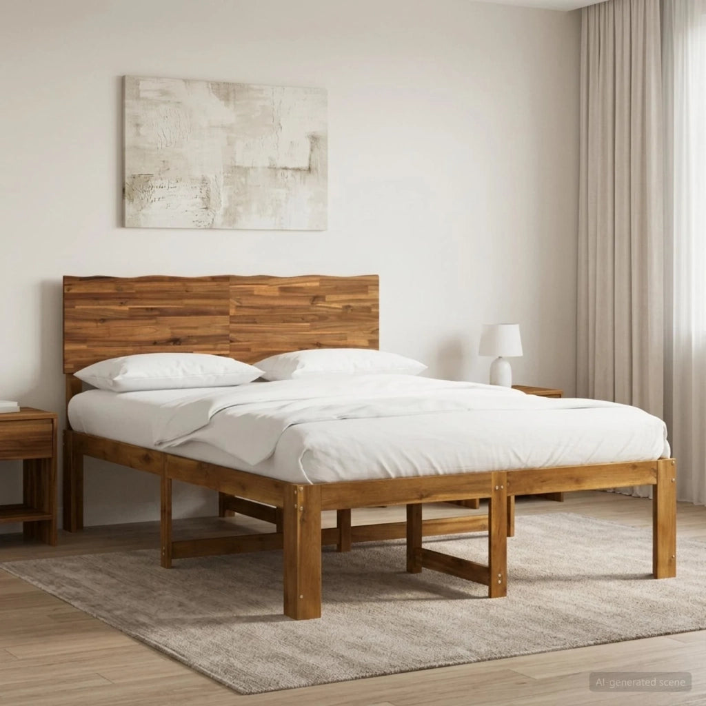 Letto matrimoniale con testiera ROSTOCK Naturale 120 x 190 cm 903318