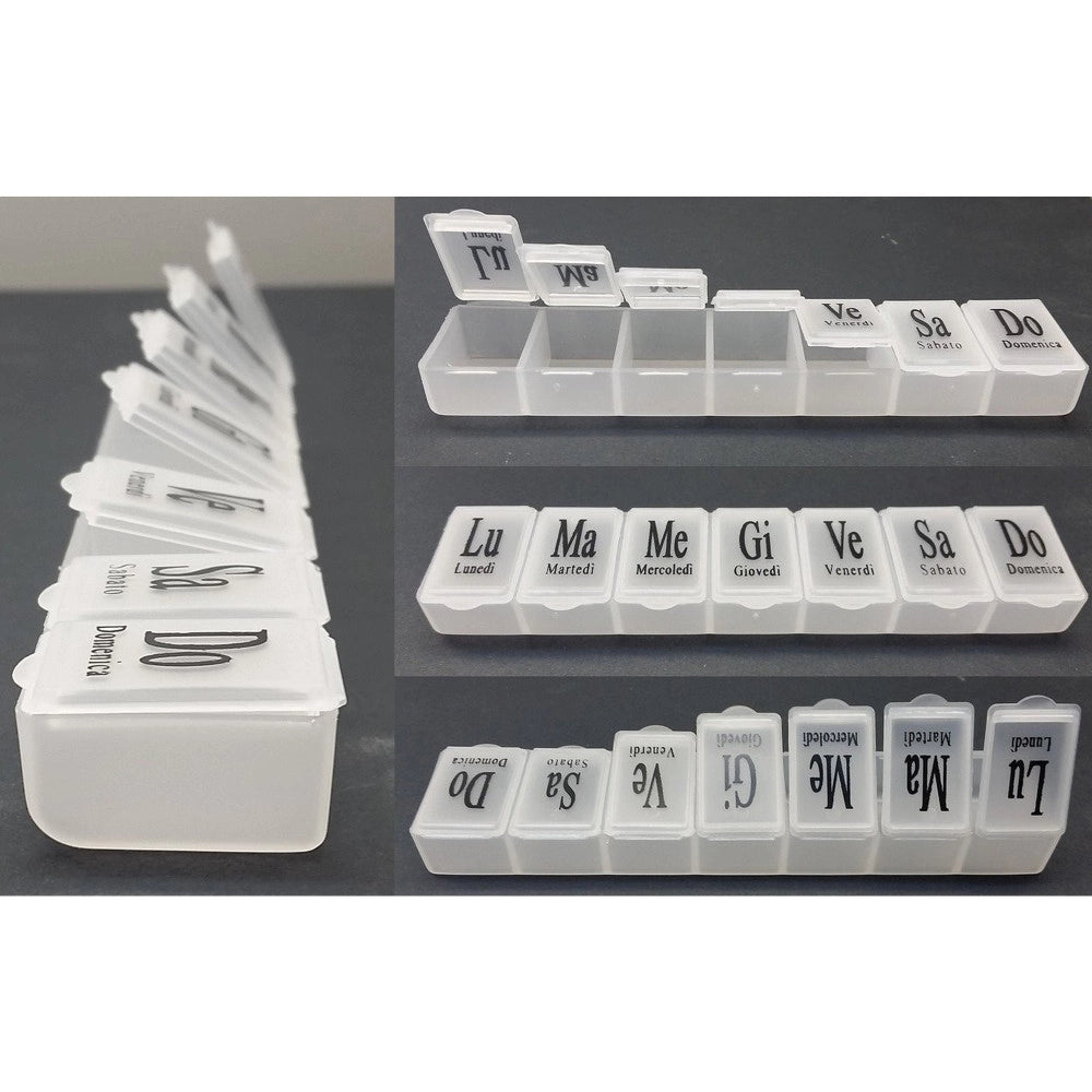 Trade Shop - Portapillole Porta Pillole Pill Box 7 Giorni Settimanale Scatola 7 Scomparti -
