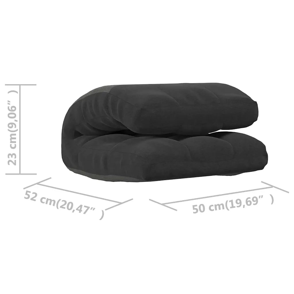 Sedia da Pavimento Pieghevole Nera in Tessuto CFW4249187