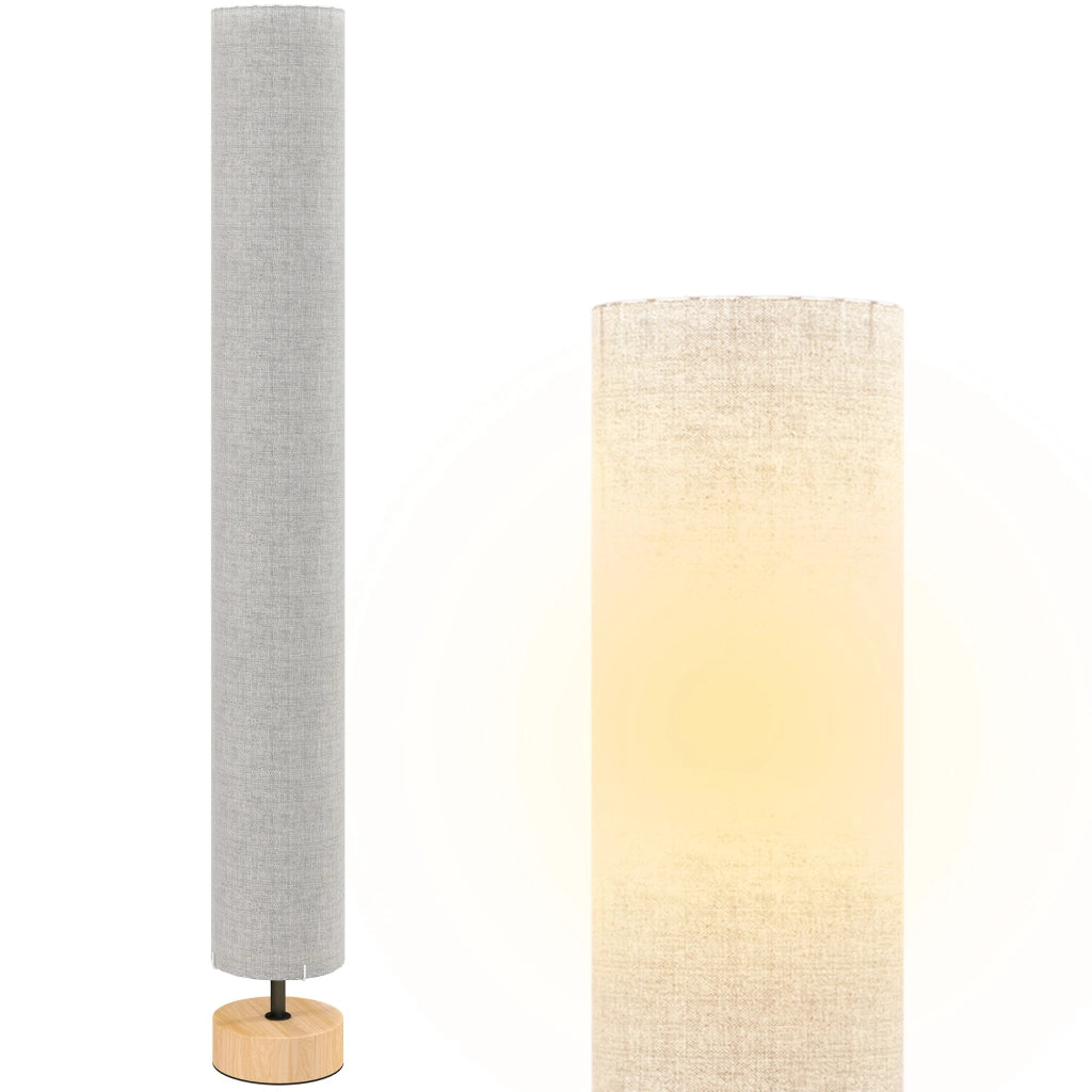 Lampada da terra per soggiorno con paralume in lino ¨C zephmum ¨C grigio 120 cm