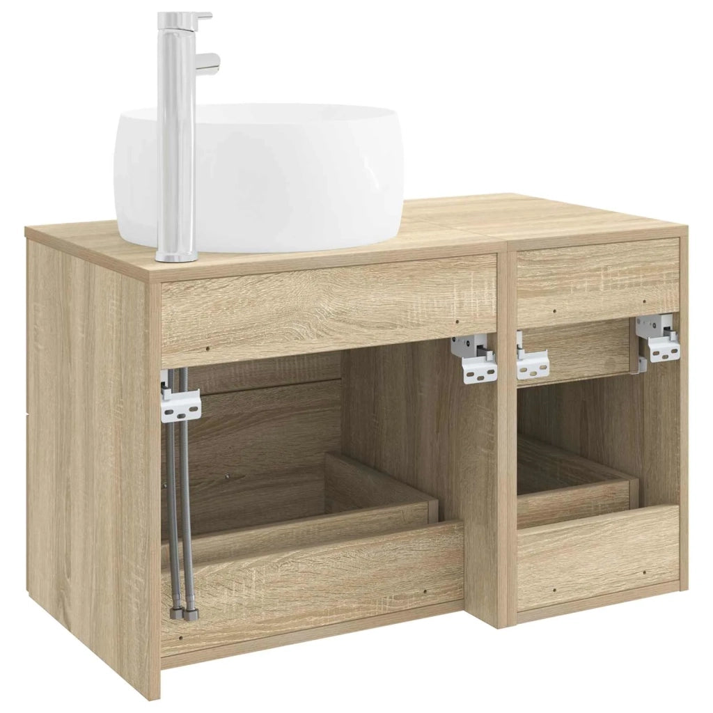 Set di mobili per il bagno 2 pz Rovere Sonoma 3404002