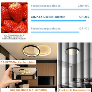 ZMH Lampada da soffitto plafoniera LED moderna bianco nero per camera letto