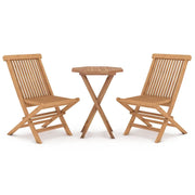 Set da Pranzo per Giardino 3 pz | Set Salotto da Giardino in Legno Massello di Teak