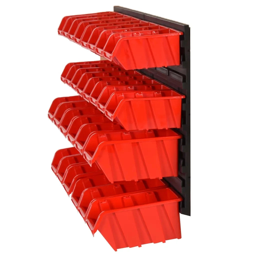 Set da Officina 30 pz Rosso e Nero 77x39 cm in Polipropilene 152203
