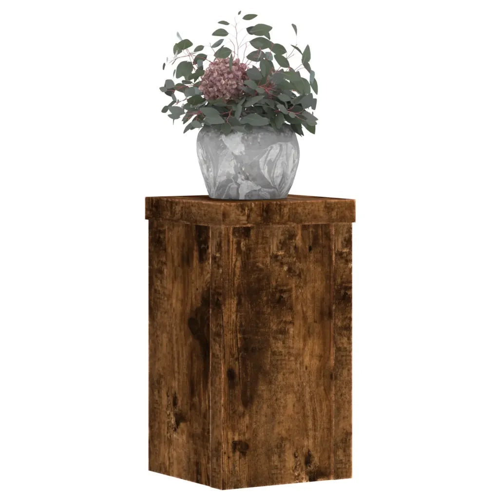Supporti per piante | Sostegno per piante 2 pz Rovere 10x10x18 cm Legno Multistrato