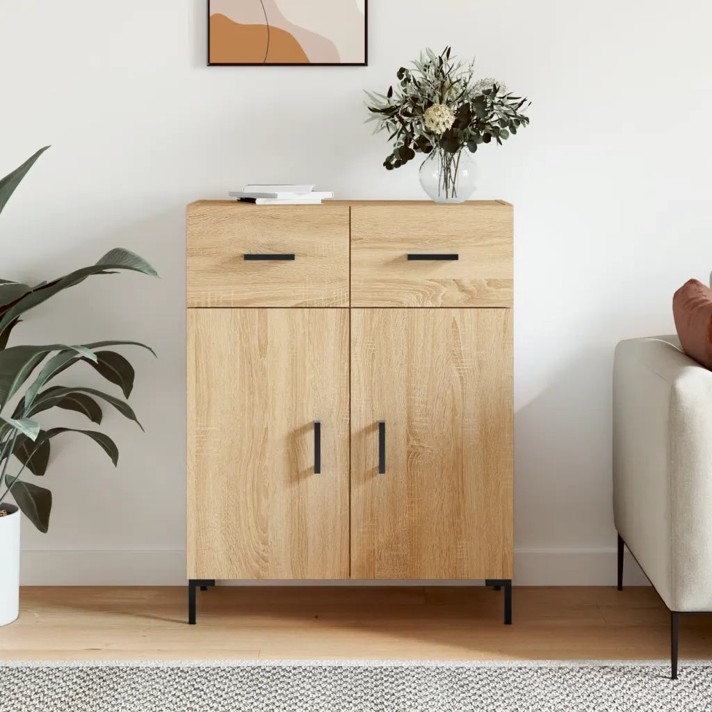 Credenza-Buffet-Armadio da cucina Rovere Sonoma 69,5x34x90 cm in Legno Multistrato 205587