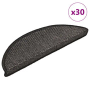 Tappeti Adesivi Scale Aspetto Sisal 30 pz 56x17x3 cm Antracite