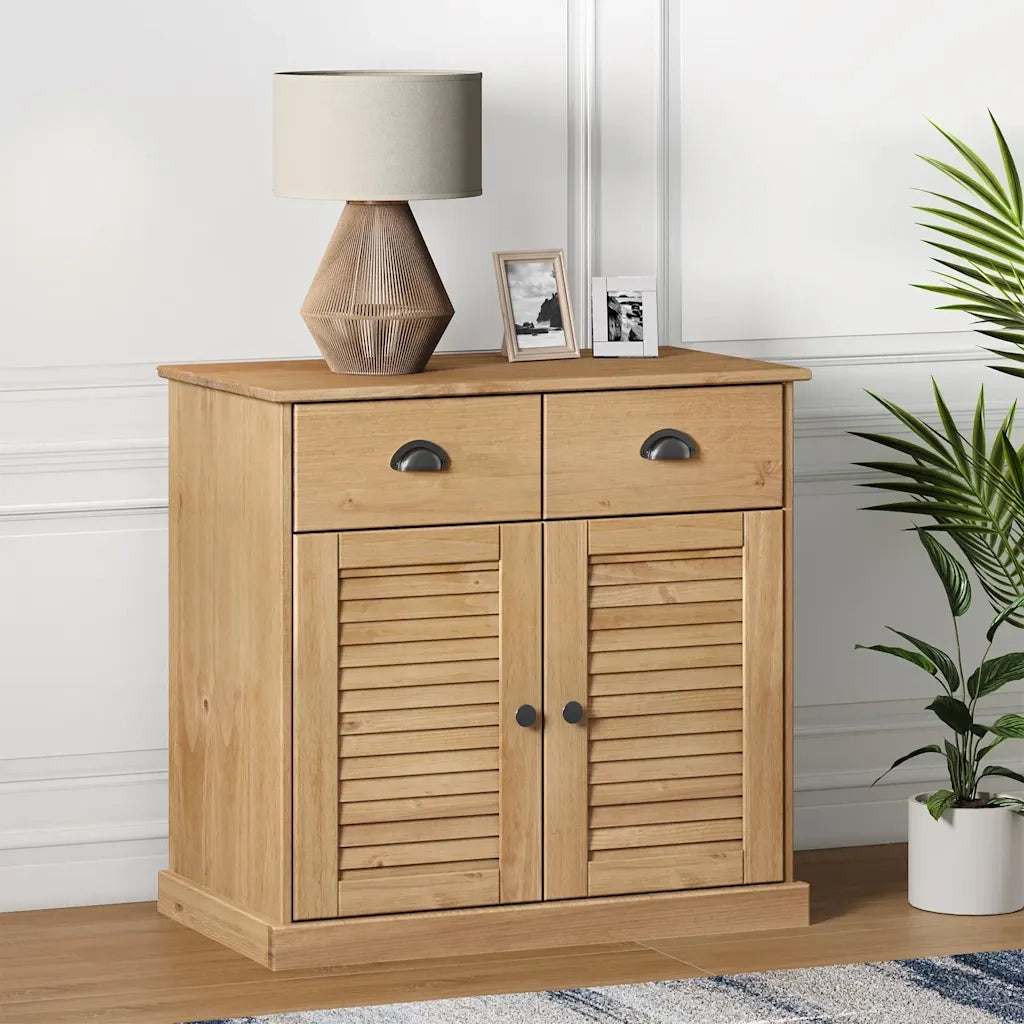 Credenza | Madia | Buffet da pranzo | Armadio da pranzo con Cassetti VIGO 78x40x75cm Legno Massello Pino