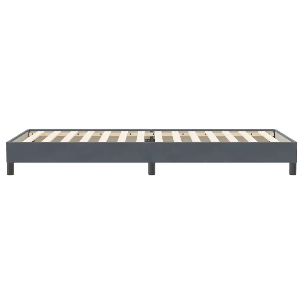 vidaXL Letto a Molle senza Materasso Grigio Scuro 80x220 cm Velluto