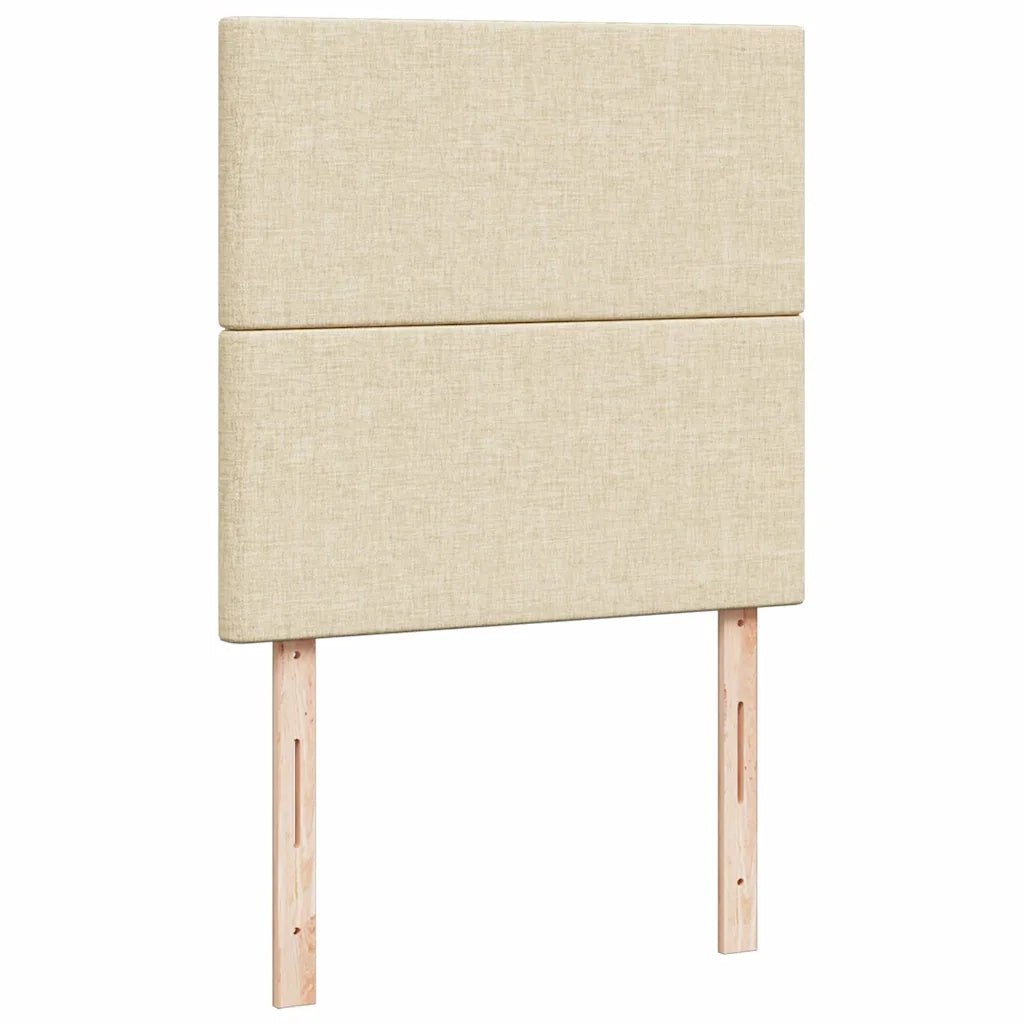 Pouf Letto con Materasso Crema 90x200 cm in Tessuto 3313048