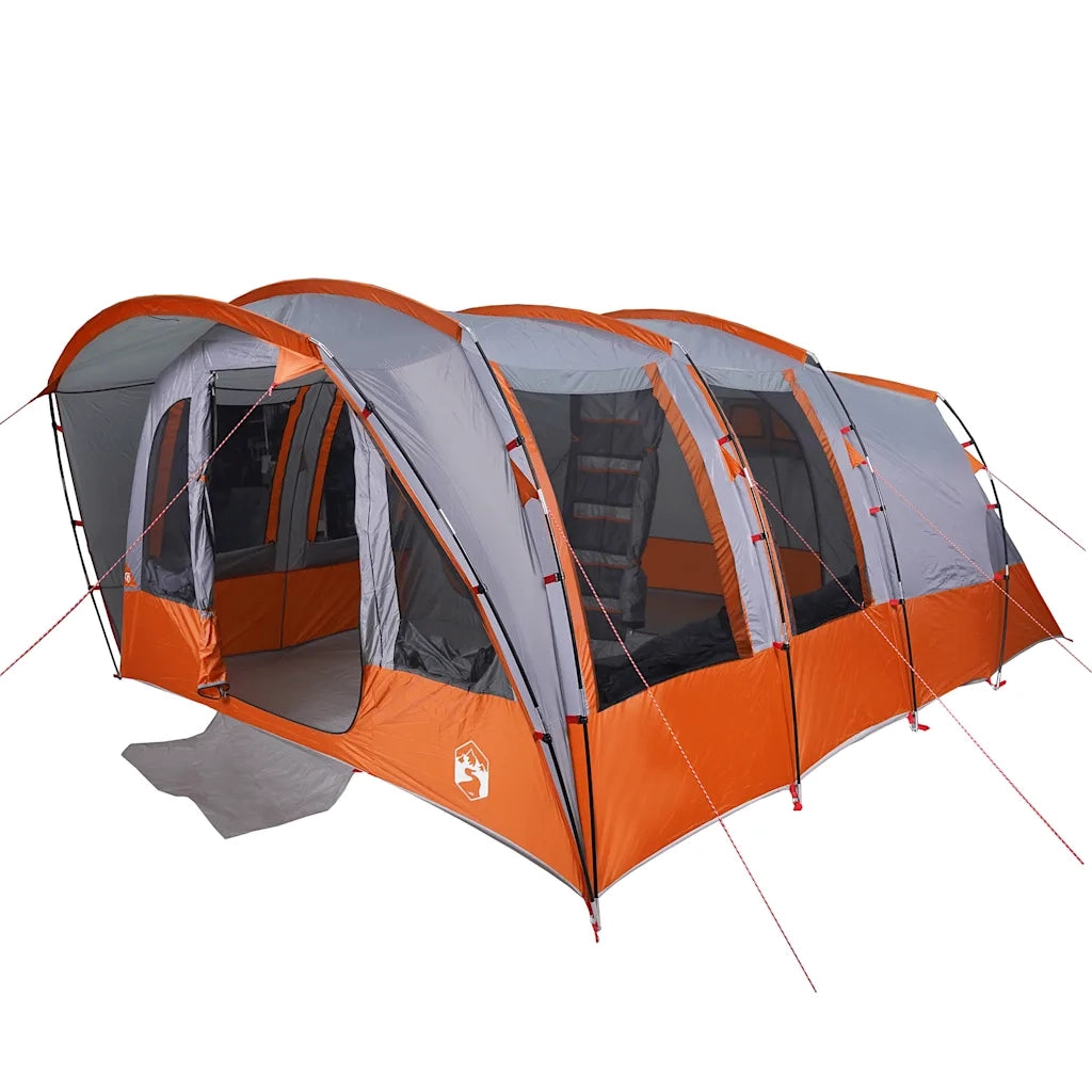 Tenda Familiare a Tunnel per 8 Persone Grigia Impermeabile 94751