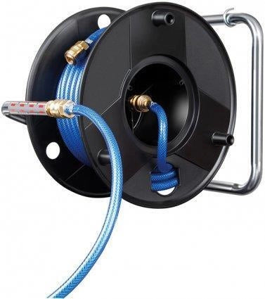 Brennenstuhl 1127030 Avvolgitubo per Aria Compressa Manuale 20 m Ø 9-15 mm Connettori DIN colore Nero