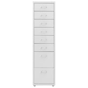 Schedario Mobile Grigio 28x41x109 cm in Metallo 335921