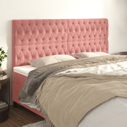 Testiera Rosa 180x7x118/128 cm Velluto 3116733
