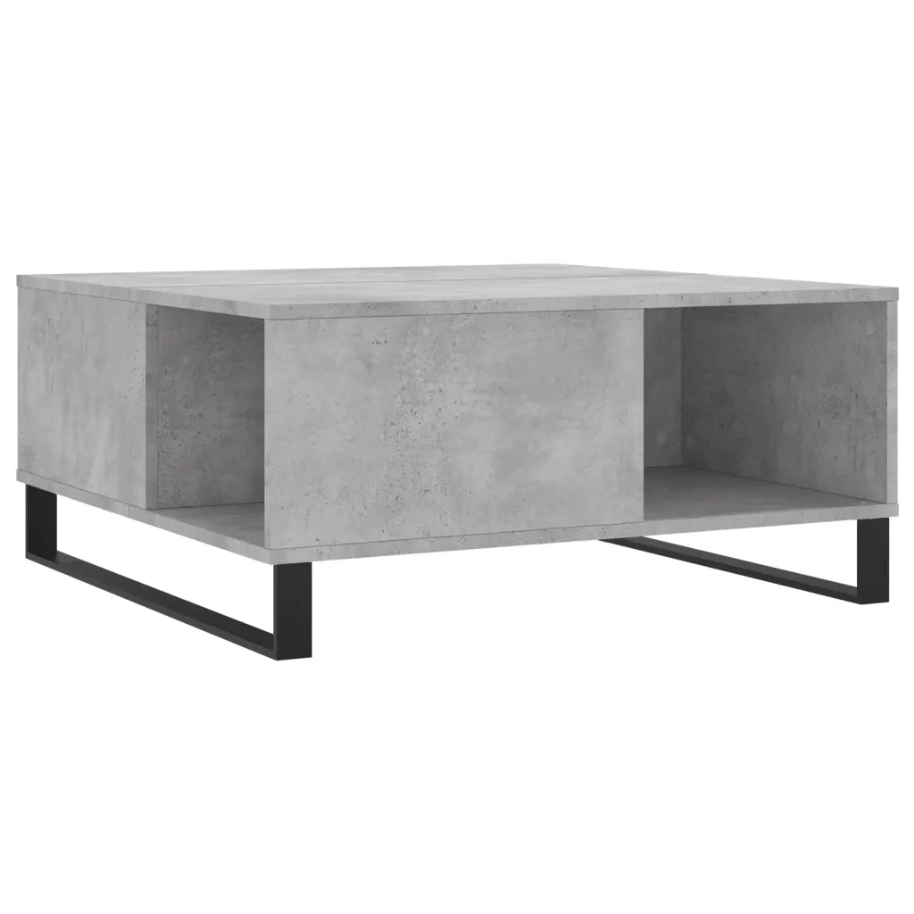 Tavolino salotto | Tavolino da caff¨¨ | Tavolino da Soggiorno Grigio Cemento 80x80x36,5 cm Legno Multistrato