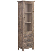 Vetrina in legno marrone con un'anta 58x40x200h cm