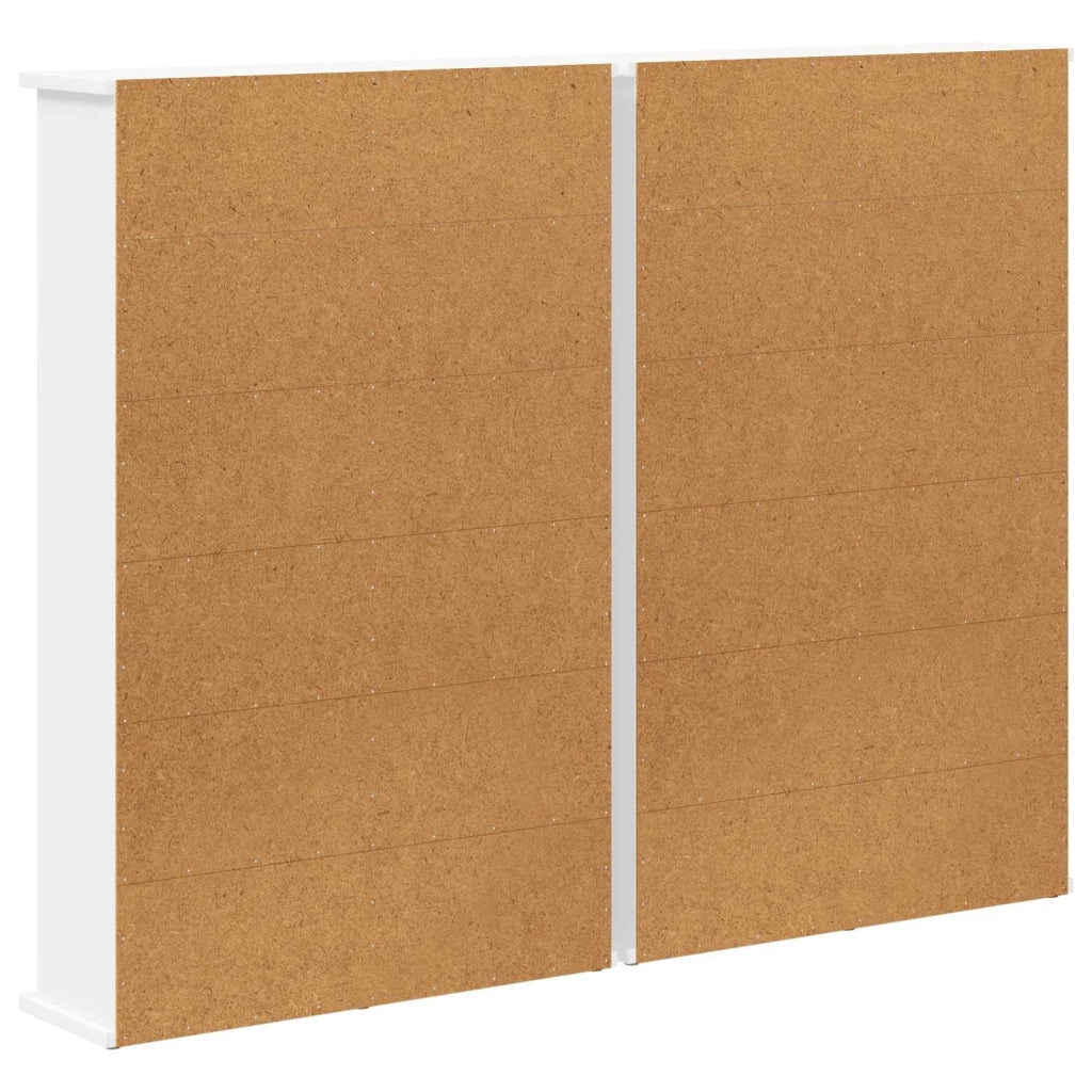 Mobile per CD 2 pz Bianco 60 x 17 x 92 cm Legno ingegnerizzato 8012731