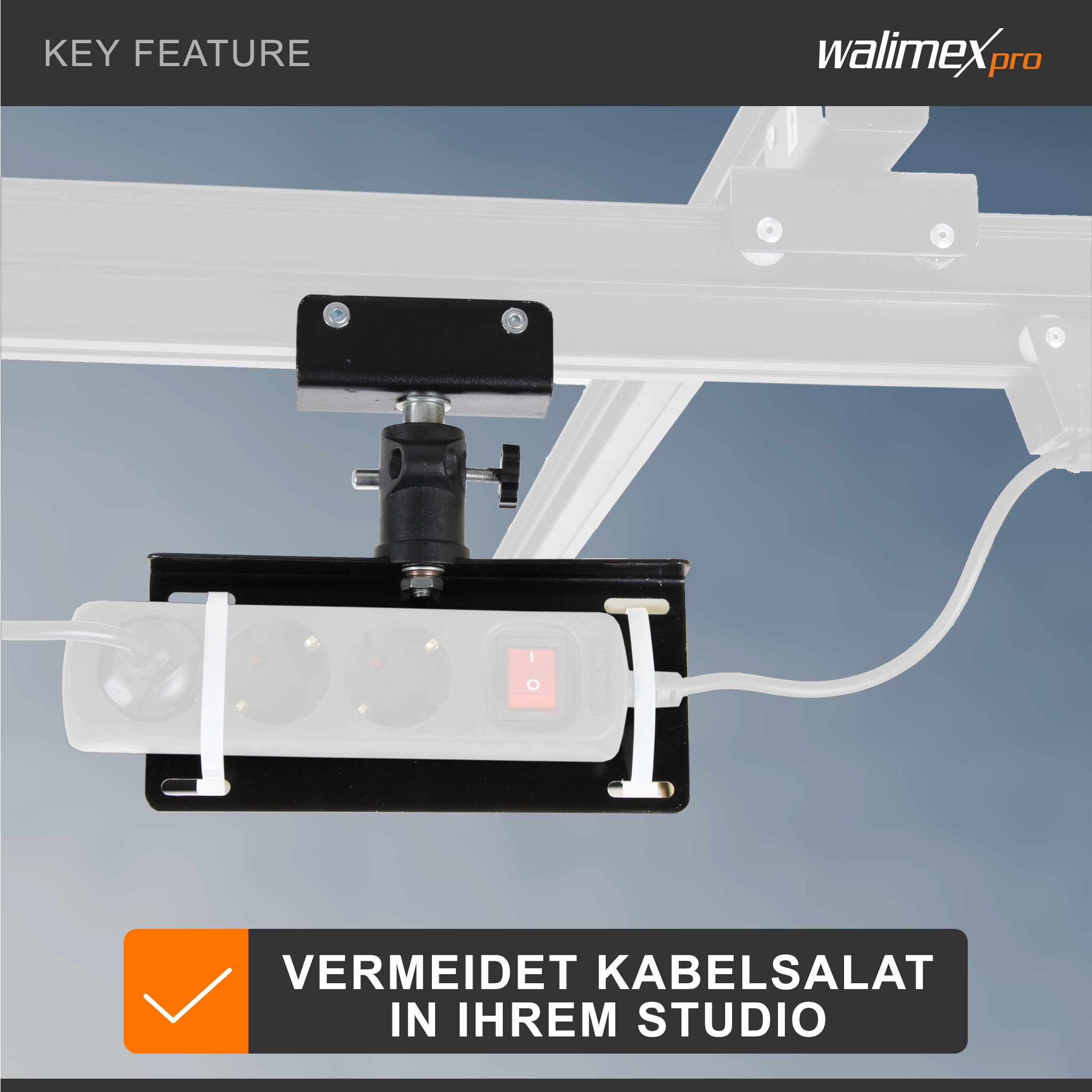 Walimex Supporto per binari a soffitto